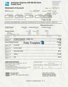 amex air statement psd Amex Air miles Gold Card Statement