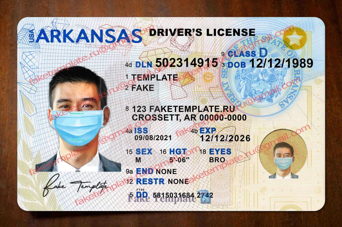 arkansas drivers license template arkansas drivers license template
