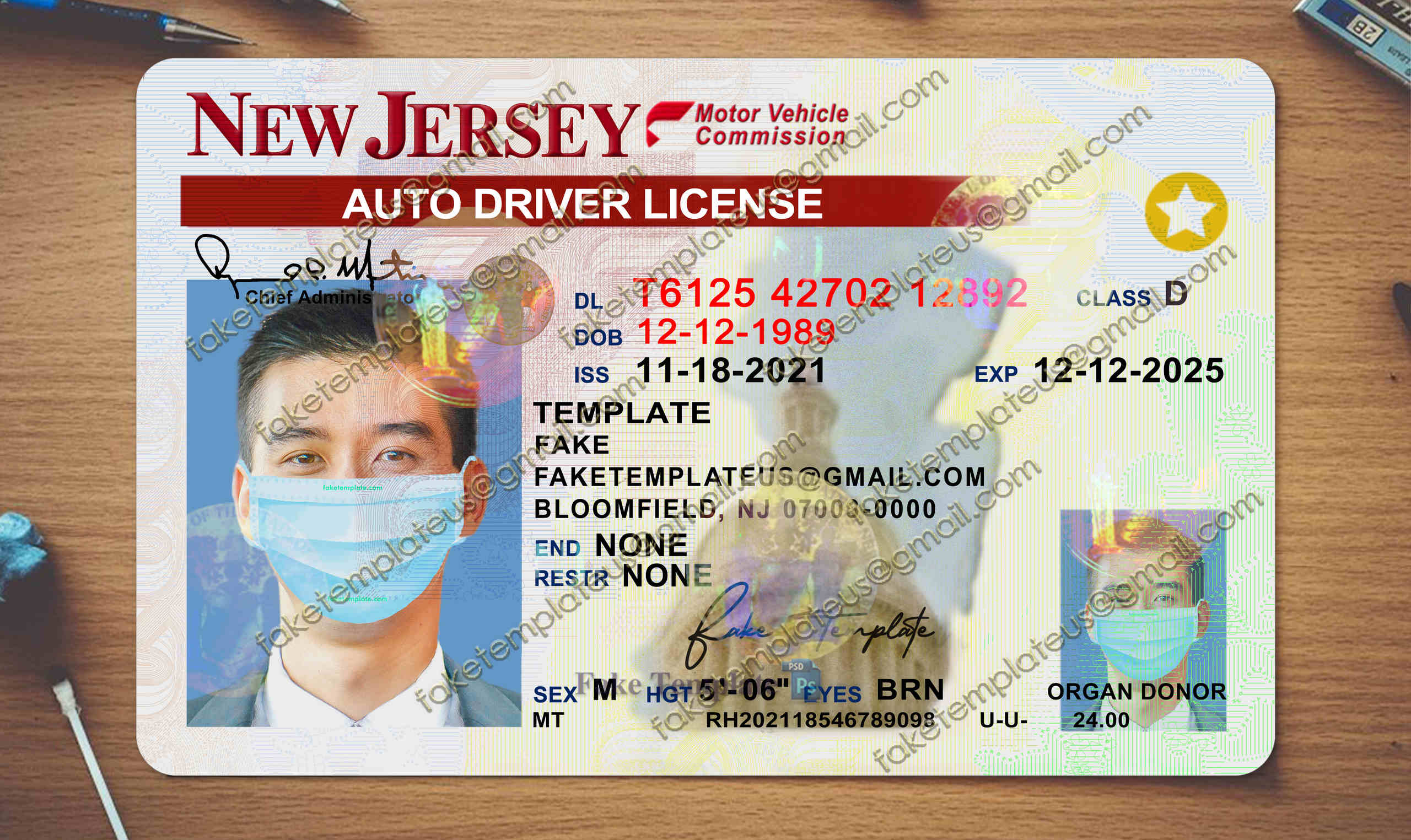 new jersey driver license template new jersey driver license template