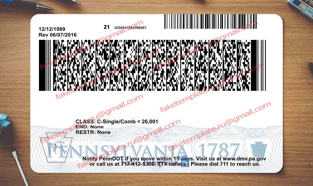 pennsylvania drivers license back pennsylvania drivers license back