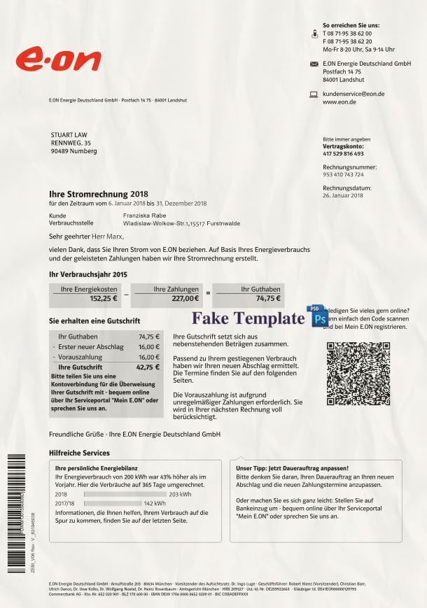 Germany Utility Bill Psd Template germany-utility-bill-psd-01
