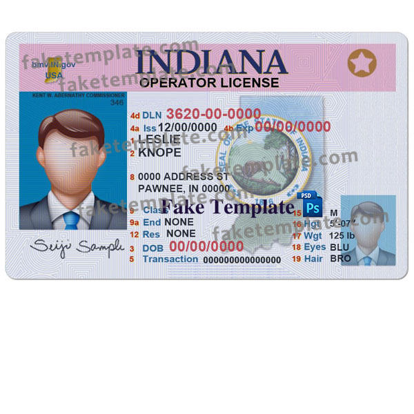 Indiana Driver License Template indiana-driver-license-template-01