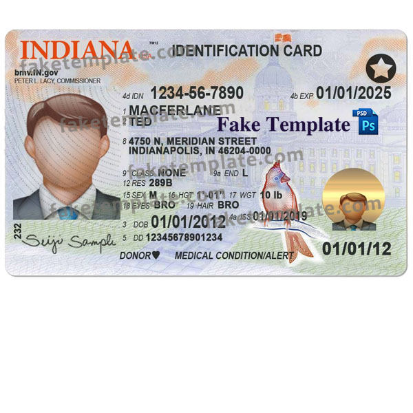 Indiana Drivers License Template indiana-drivers-license-template-01