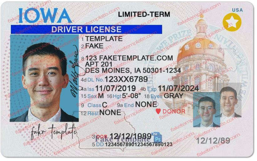 Iowa Drivers License Template iowa-drivers-license-template-07