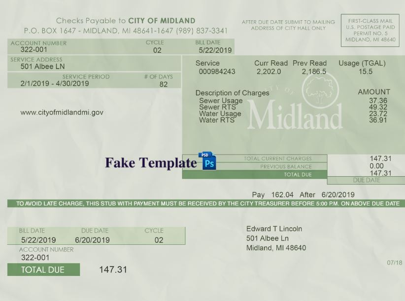 Michigan Water Utility Bill Psd Template michigan-water-utility-bill-psd-01vvvvvvvvvvvvvvvv