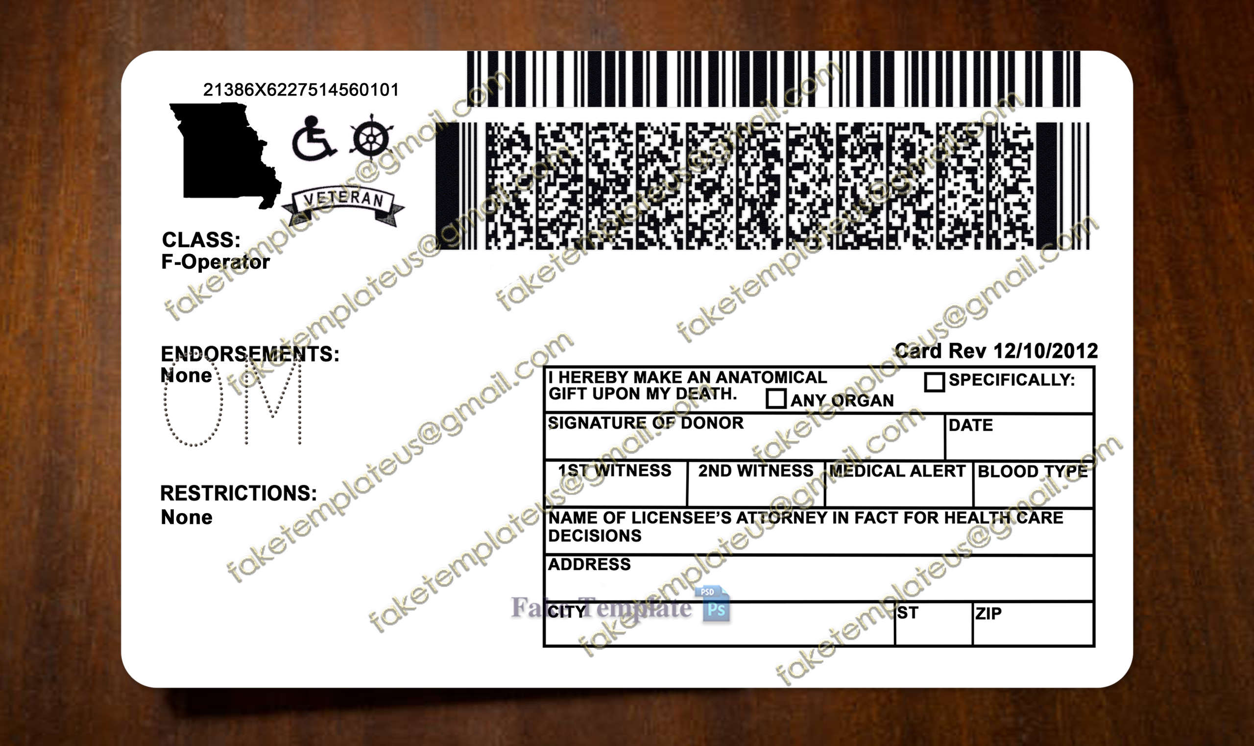 back of missouri driver license back of missouri driver license