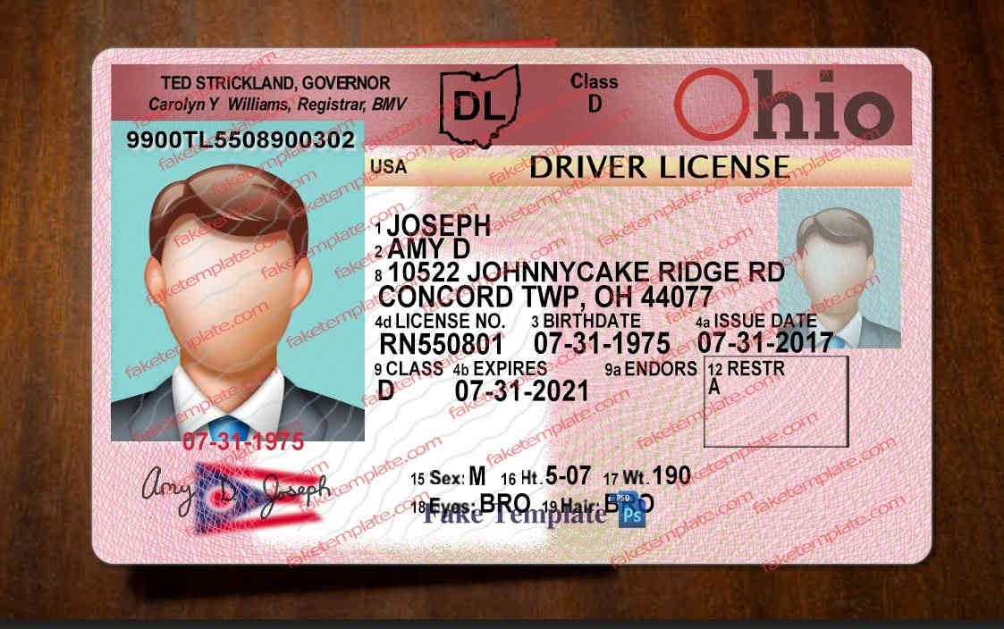 Ohio Driver License Template ohio-drivers-license-template-02