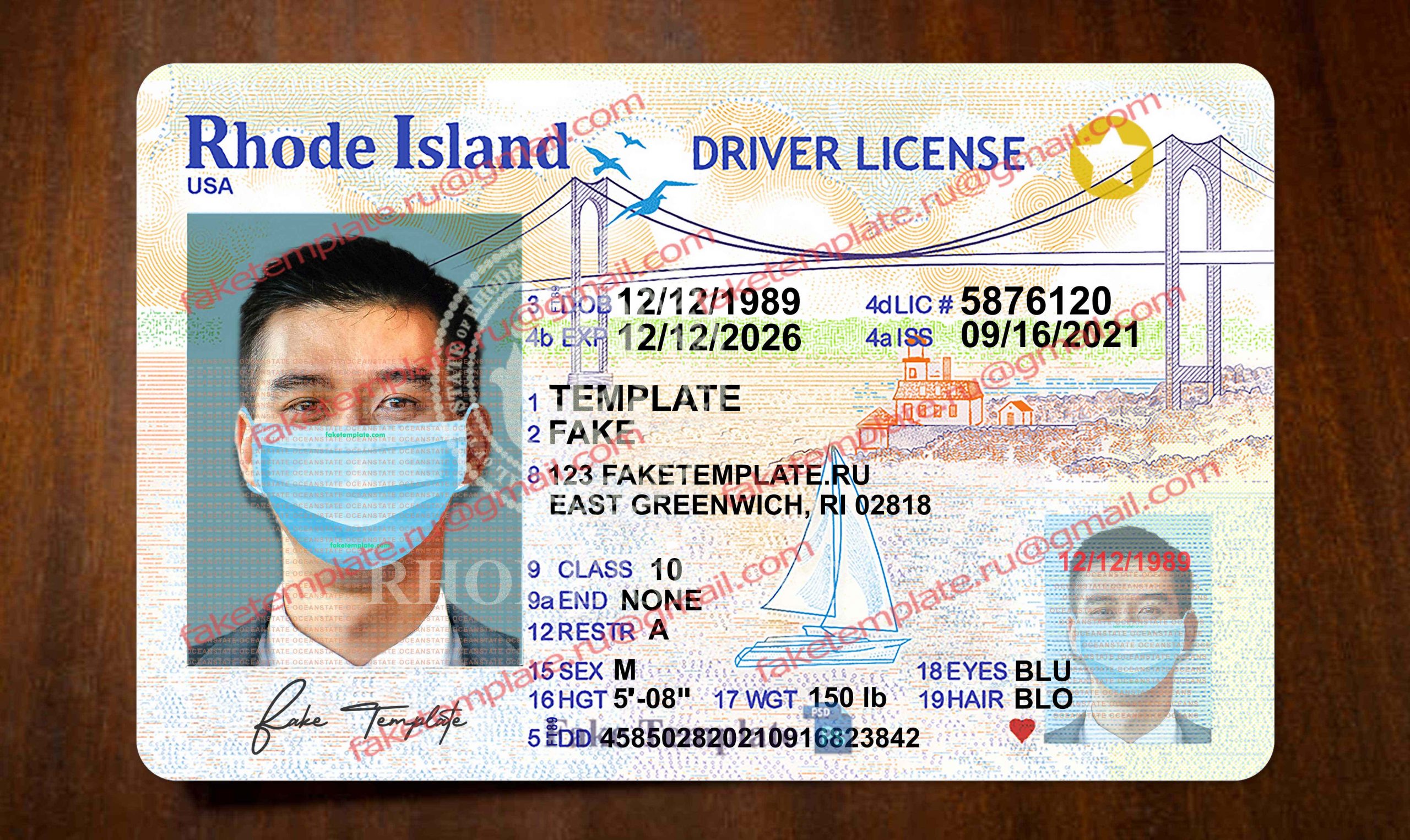 rhode island drivers license template rhode island drivers license template