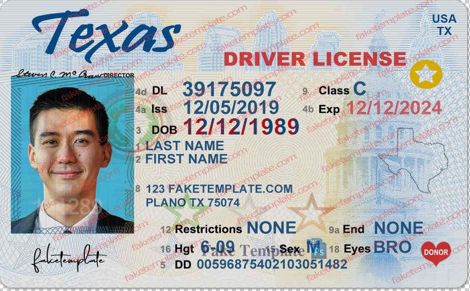 Texas Driver License texas-driver-license-template-08