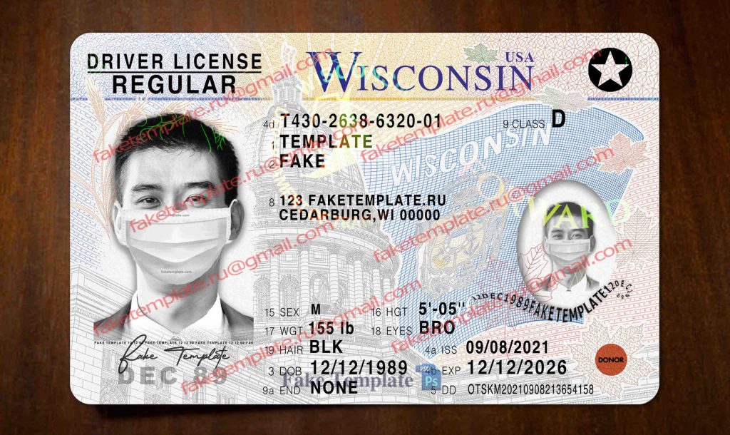 wisconsin drivers license template wisconsin drivers license template
