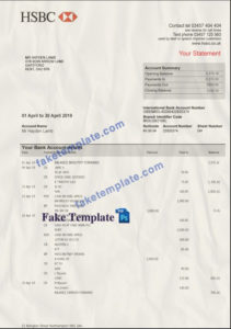 HSBC Bank Statement Template Psd HSBC Bank Statement