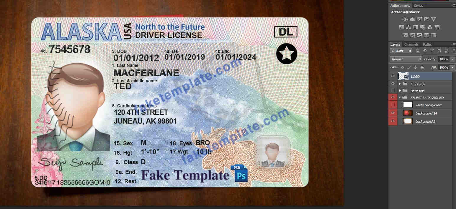 Alaska Driver License Template alaska-driver-license-template-02