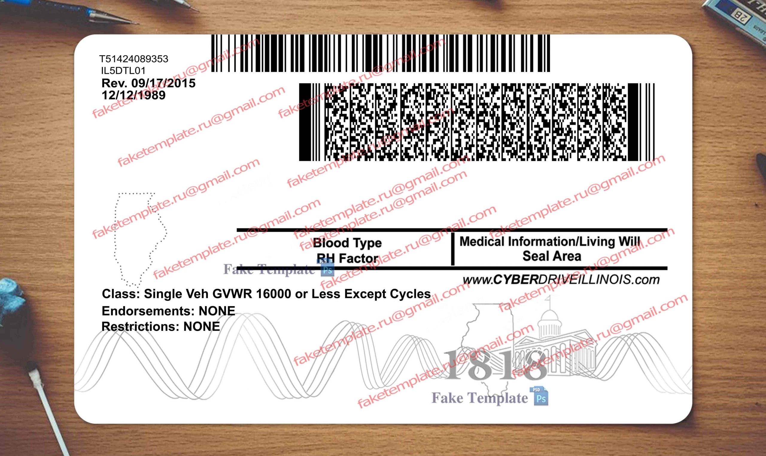 illinois drivers license back illinois drivers license back