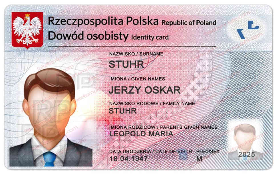 Poland ID Card Template Poland ID Card Template