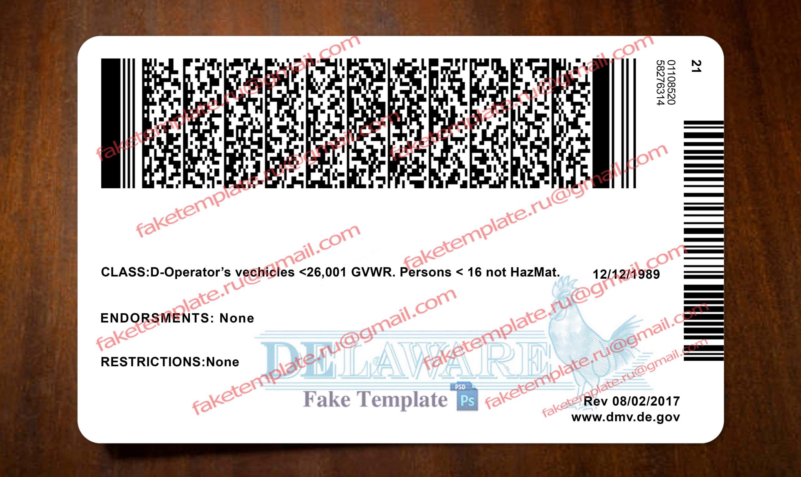 delaware drivers license back delaware drivers license back