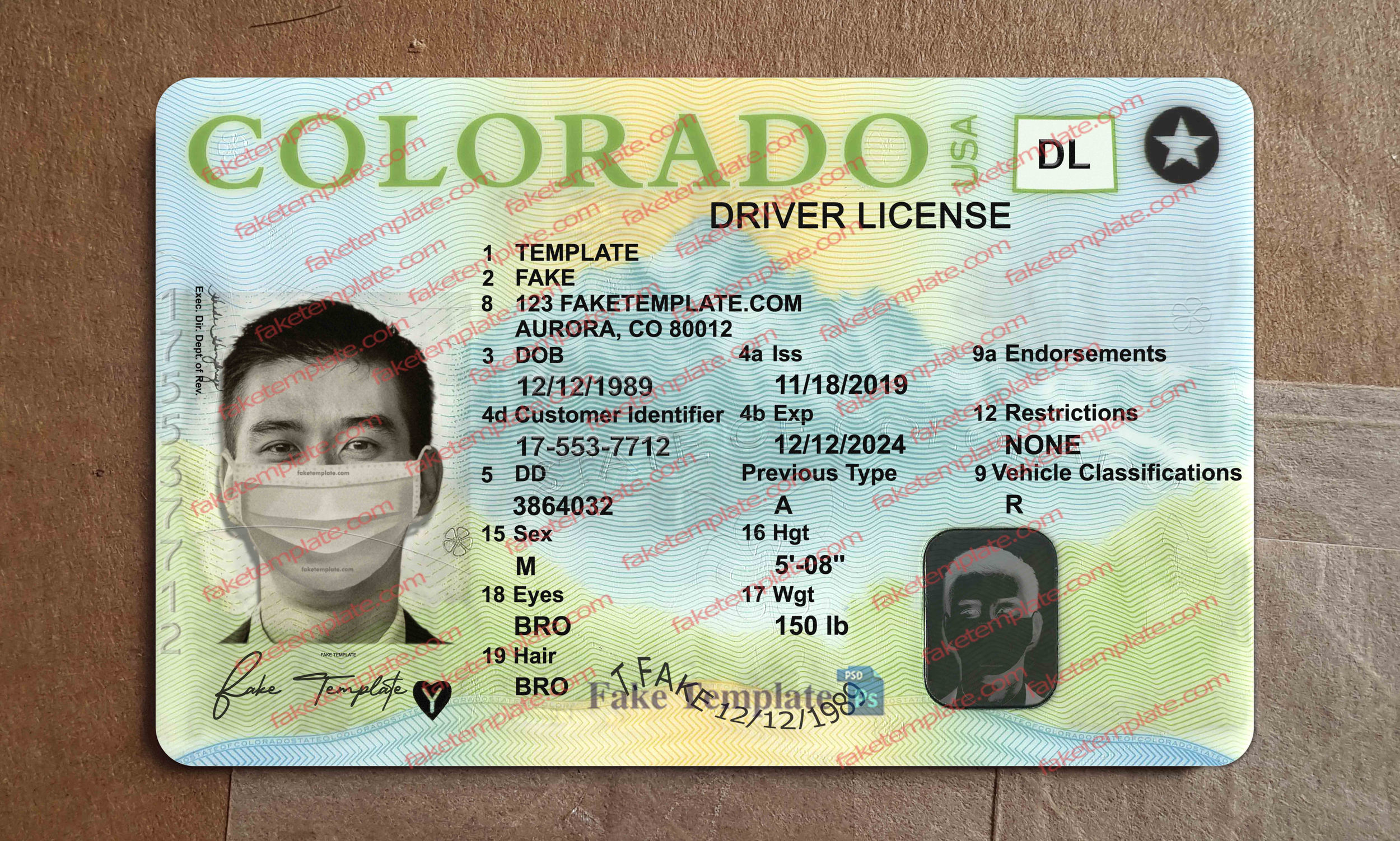 colorado drivers license template colorado drivers license template