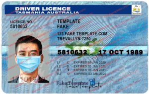 fake australian drivers license template australia tasmania drivers license template