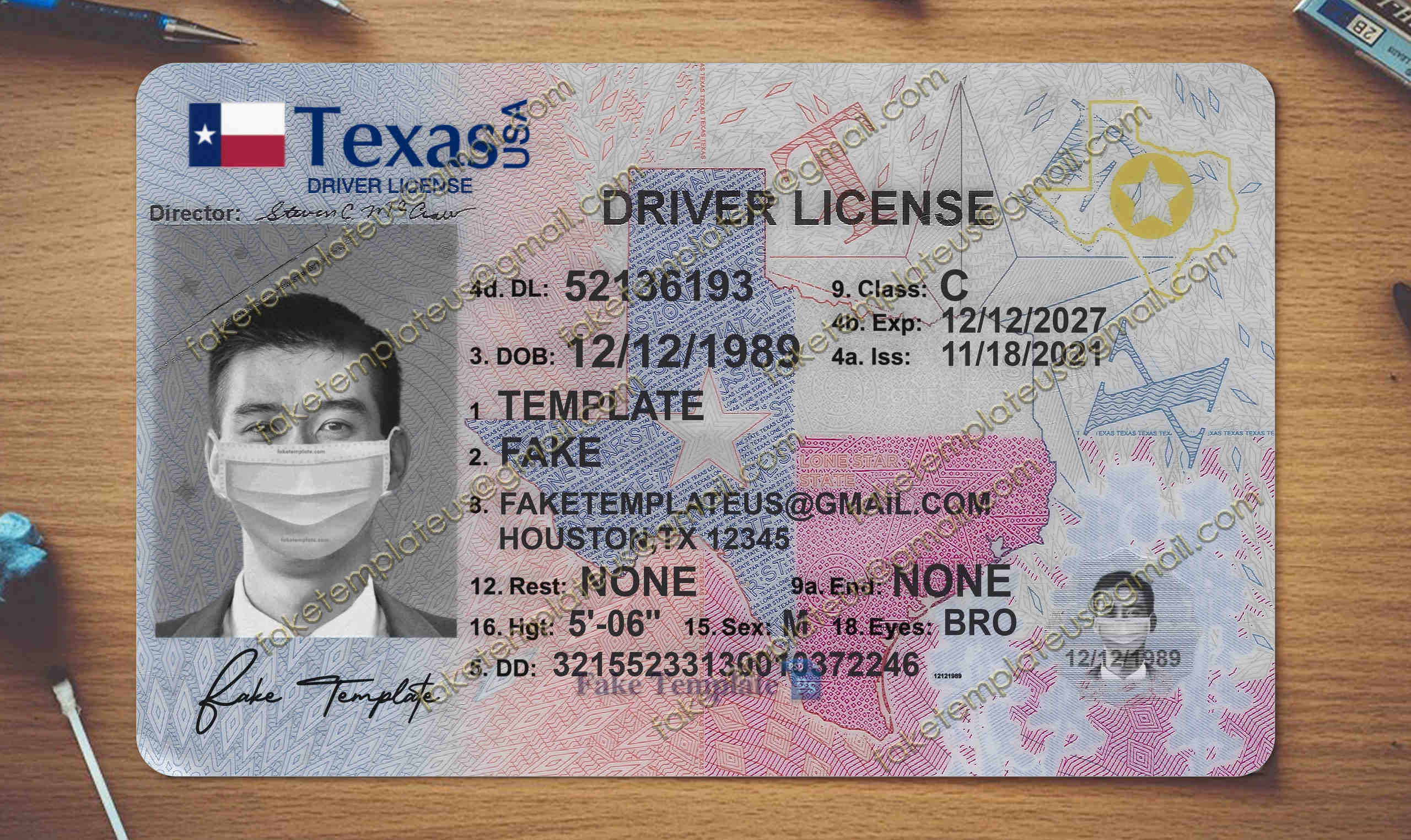 texas drivers license template texas drivers license template