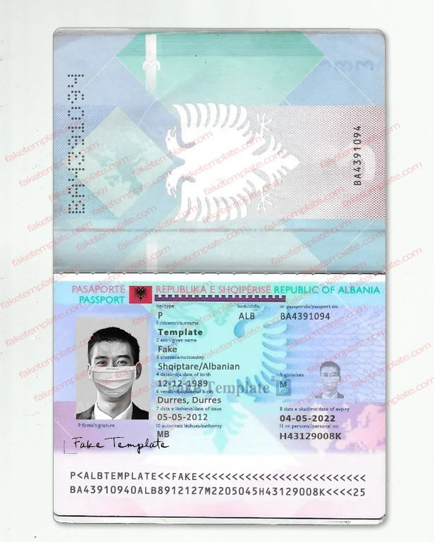 albania passport template psd albania passport template psd