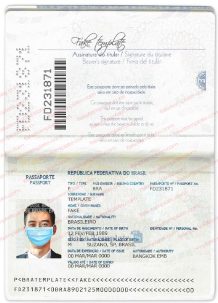 brazil passport psd brazil passport psd