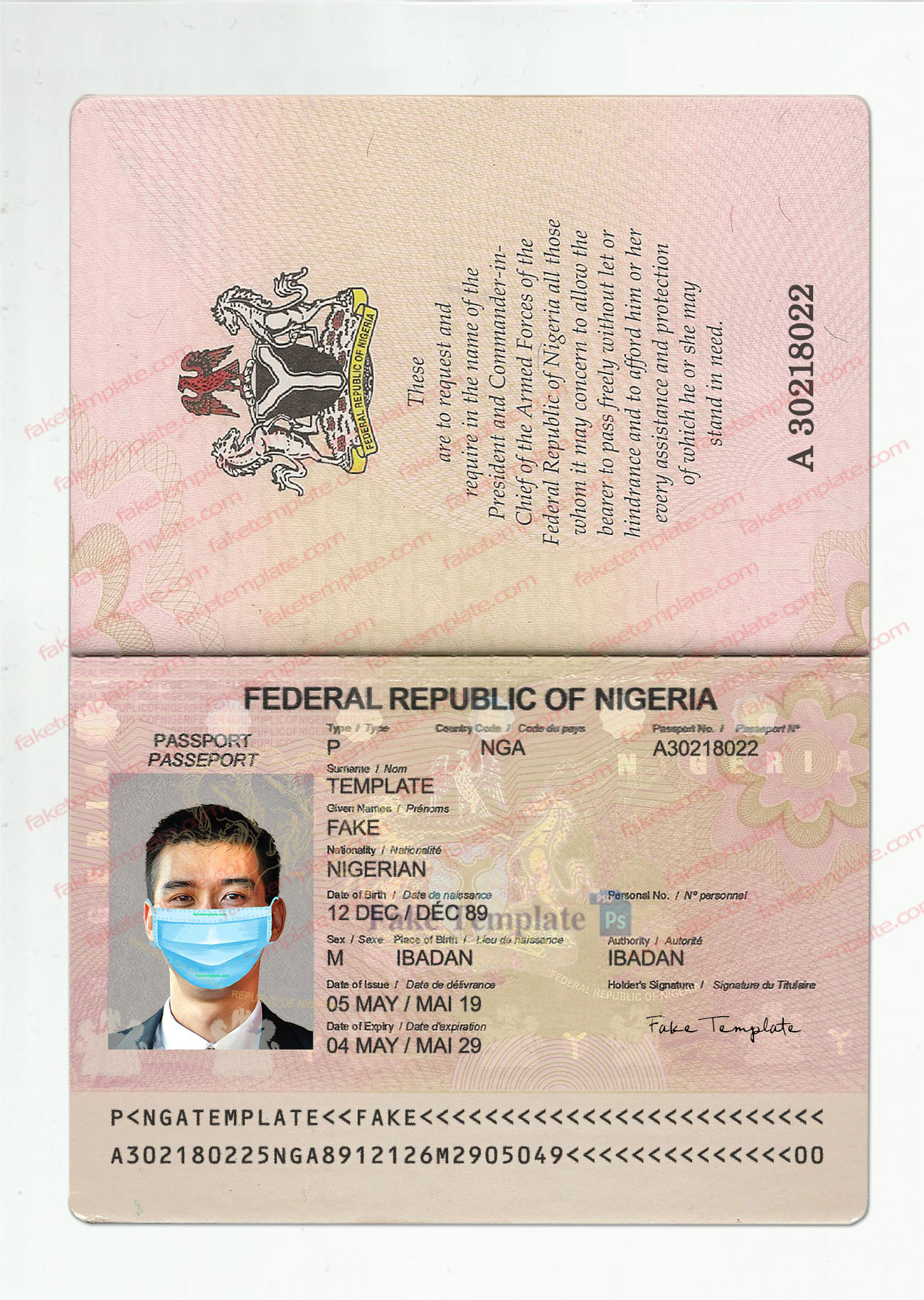 nigeria passport template nigeria passport template