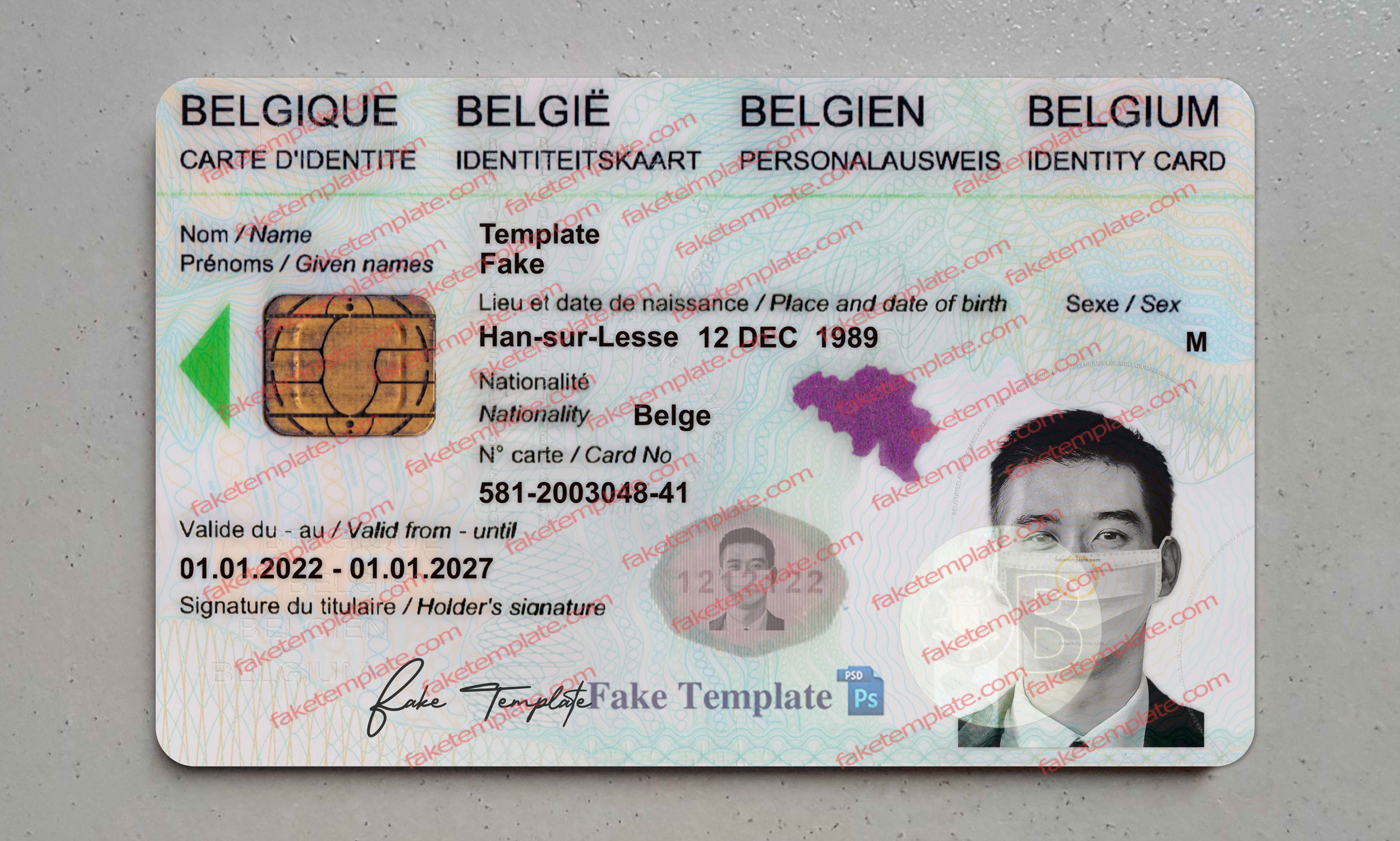 belgium id card template belgium id card template