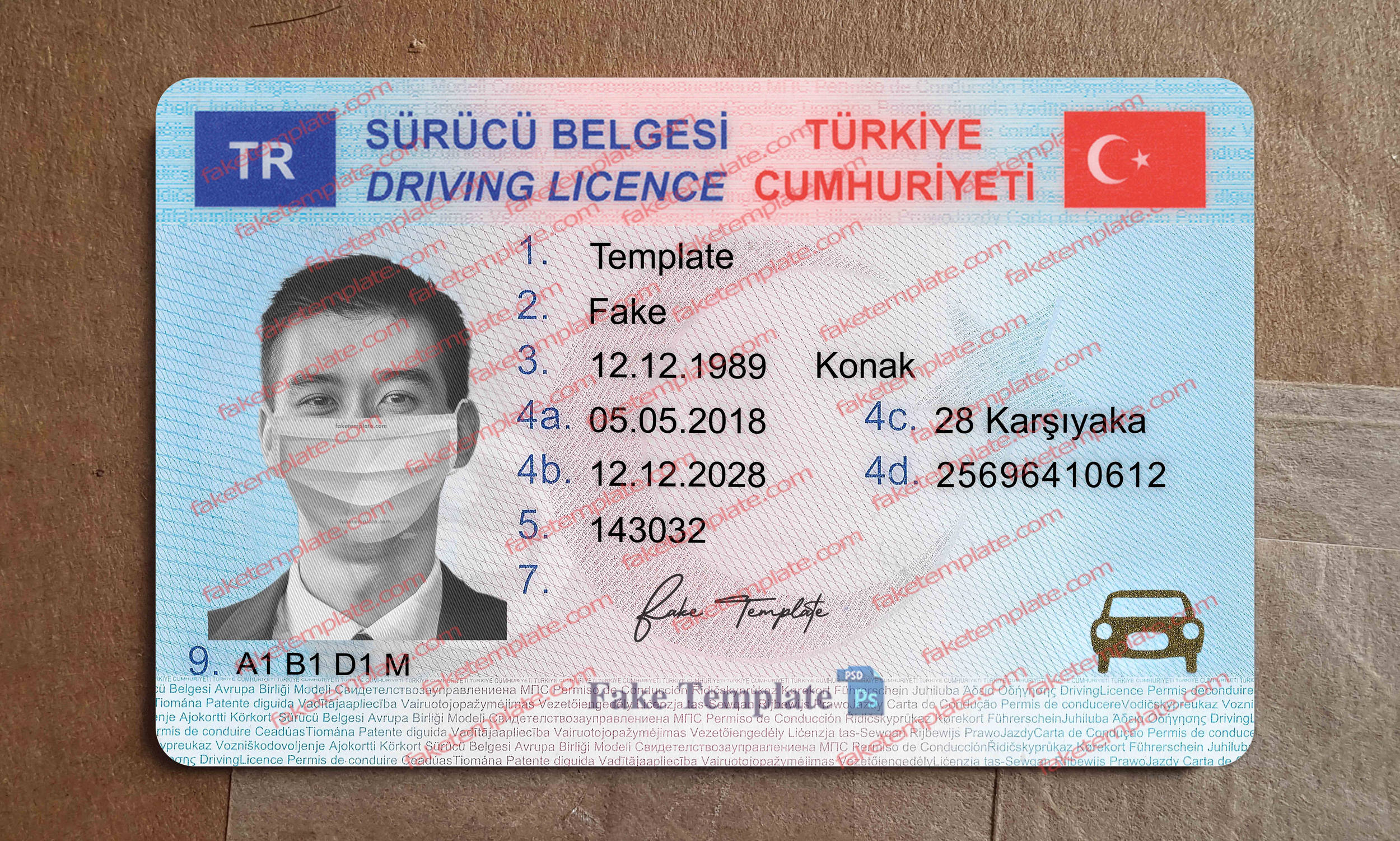 turkey driver license psd turkey driver license psd