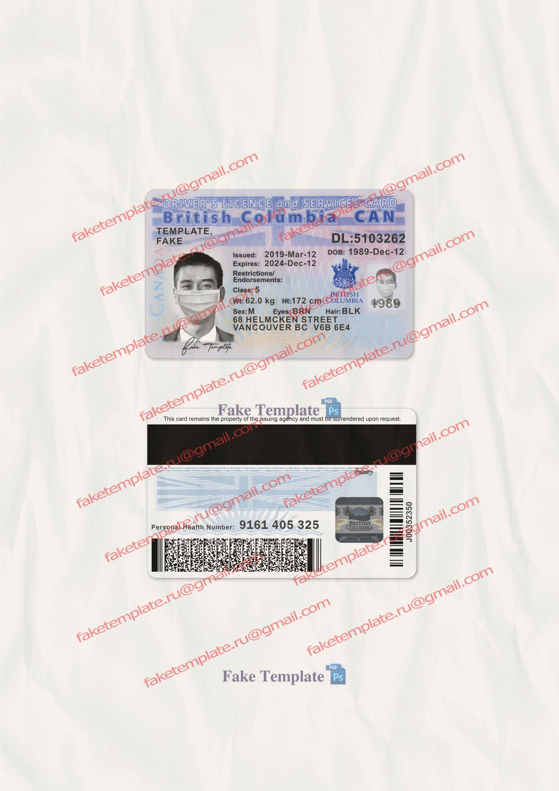 canada bc driver license psd canada bc driver license psd