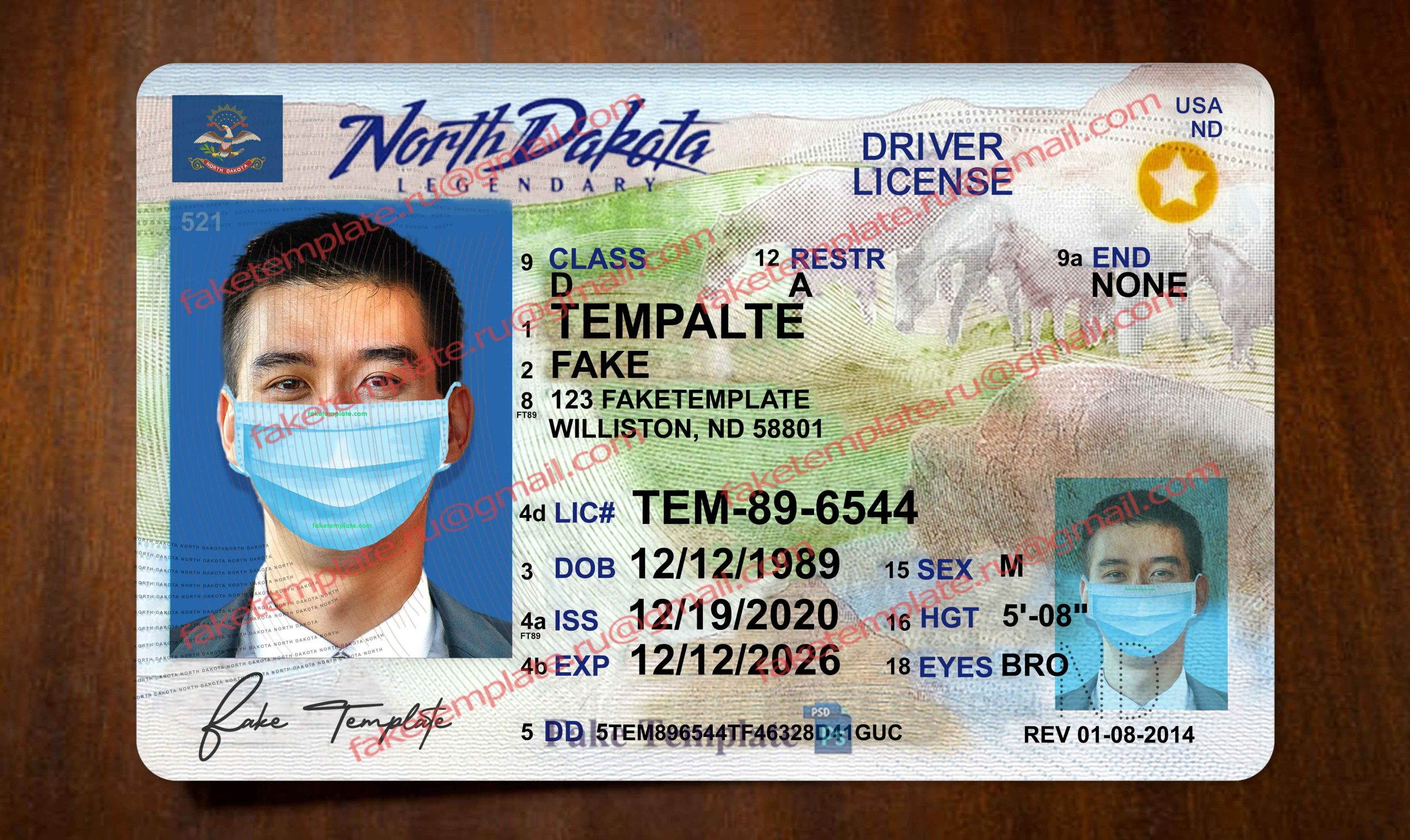north dakota driver license template north dakota driver license template