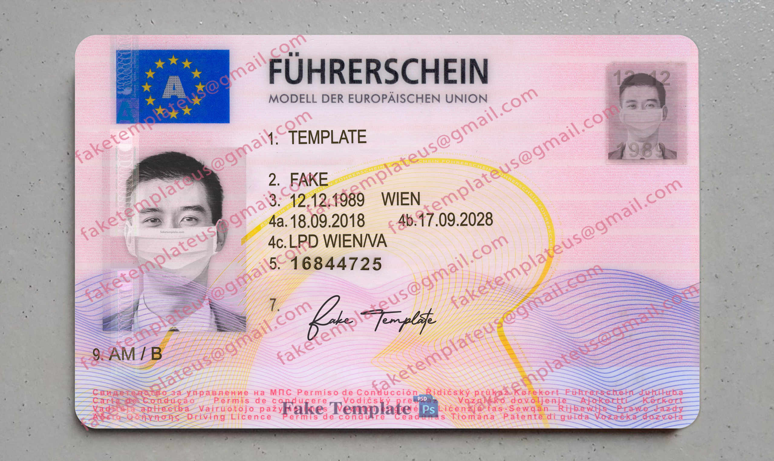 austria drivers license template austria drivers license template