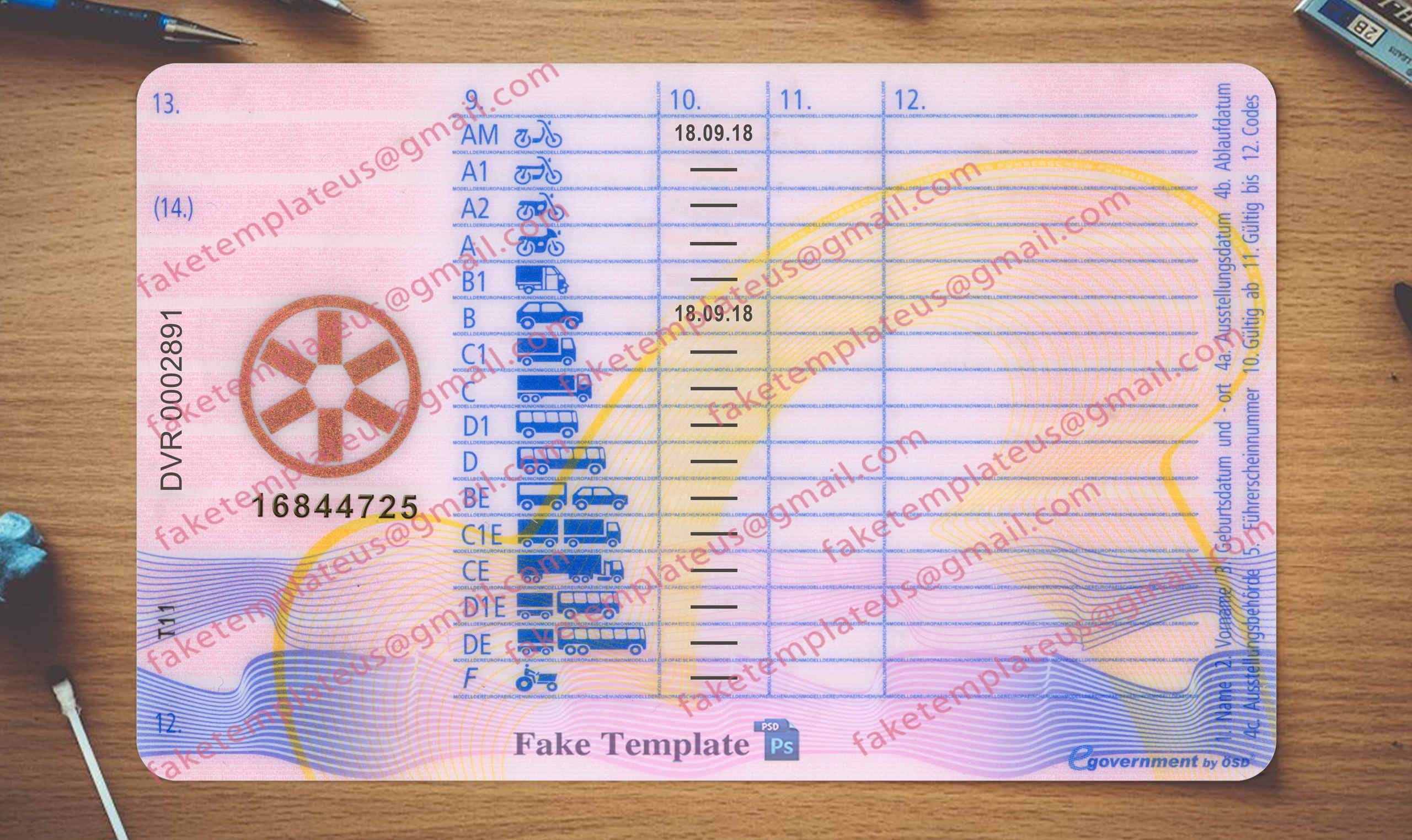 austria drivers license back austria drivers license back