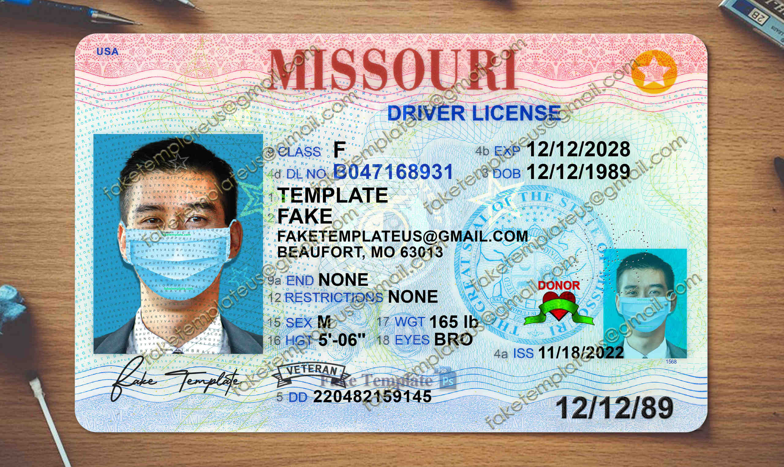 missouri driving licence psd missouri driving licence psd