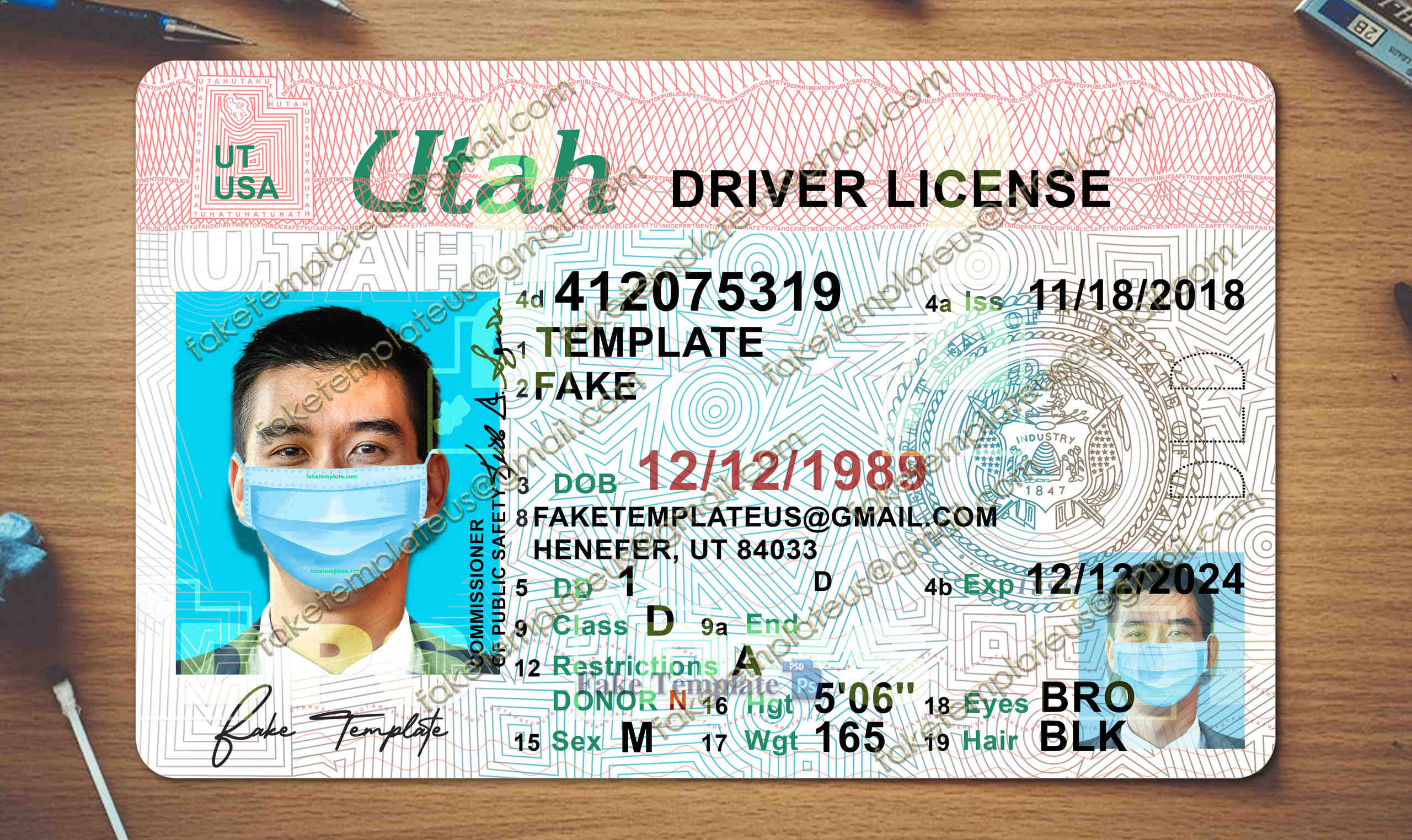 utah driving licence psd utah driving licence psd